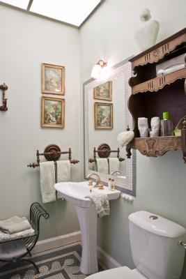 salle de douche chambre verte la Guérandière